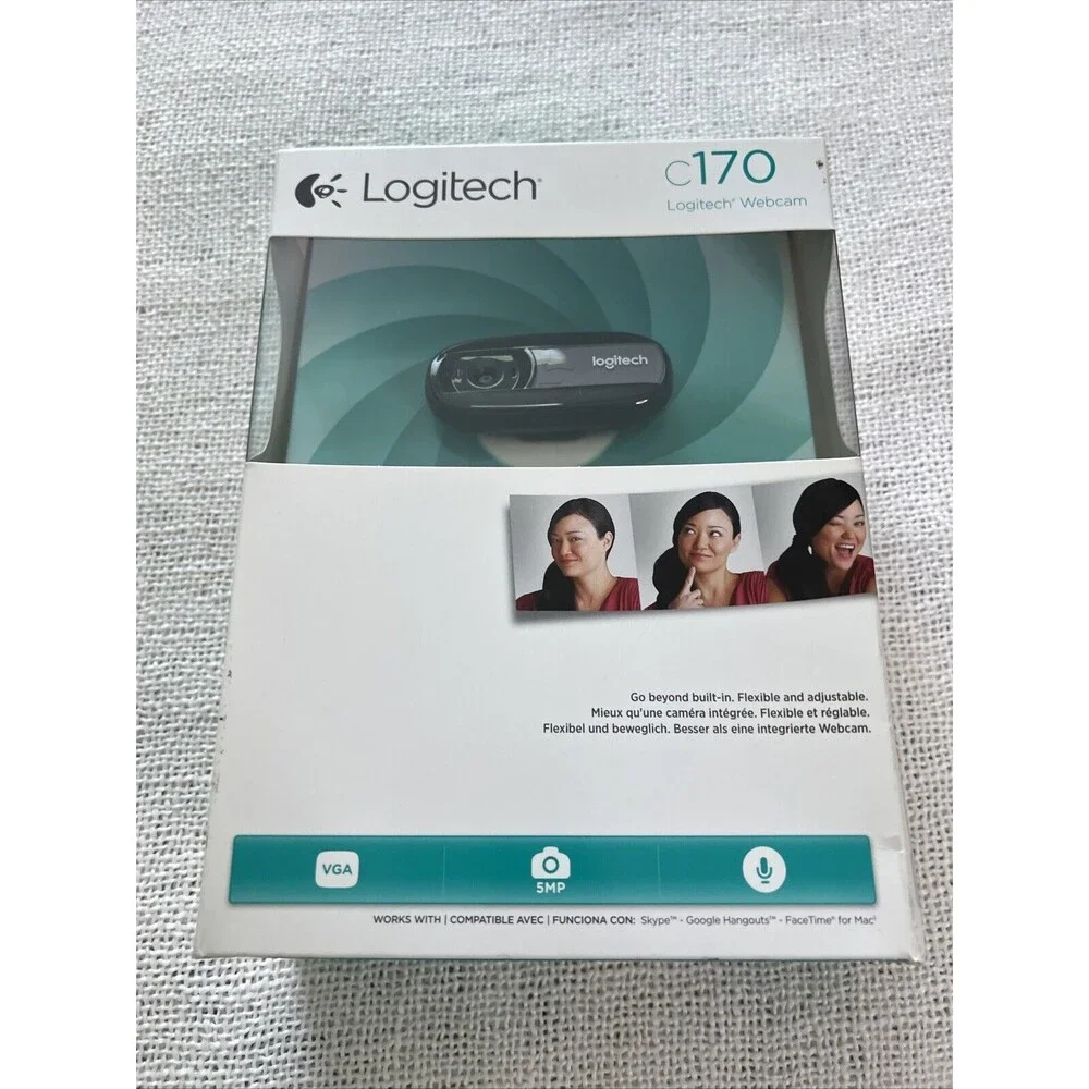 Logitech Webcam Camera C170 Web Cam Video VGA Built in Mic (B)